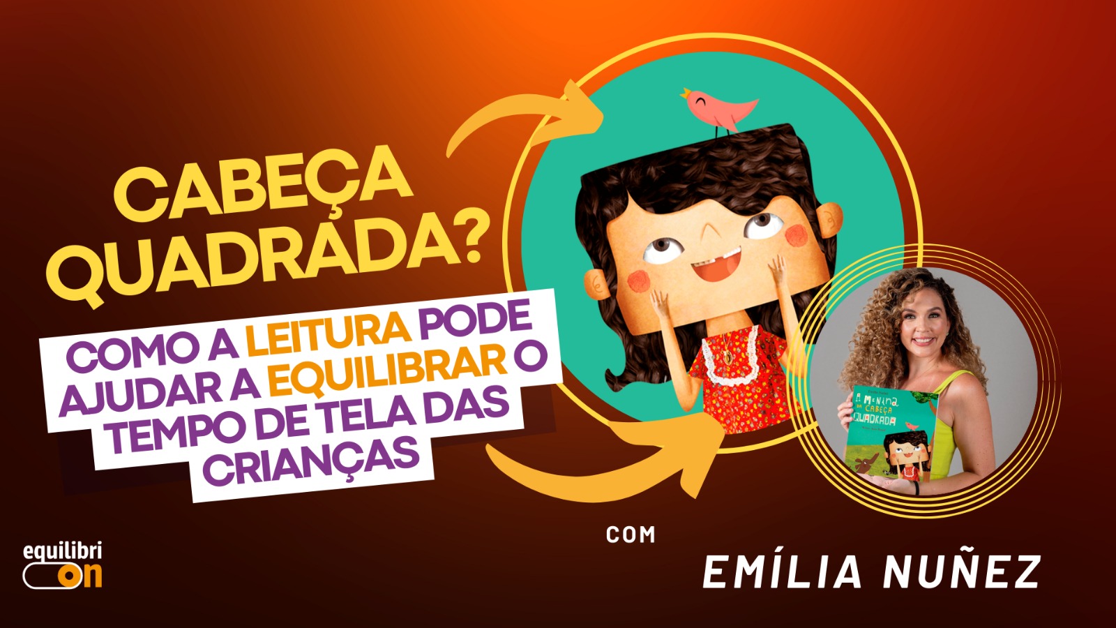 A Menina da Cabeça Quadrada é um dos livros da autora que fala sobre a relação das crianças com as telas